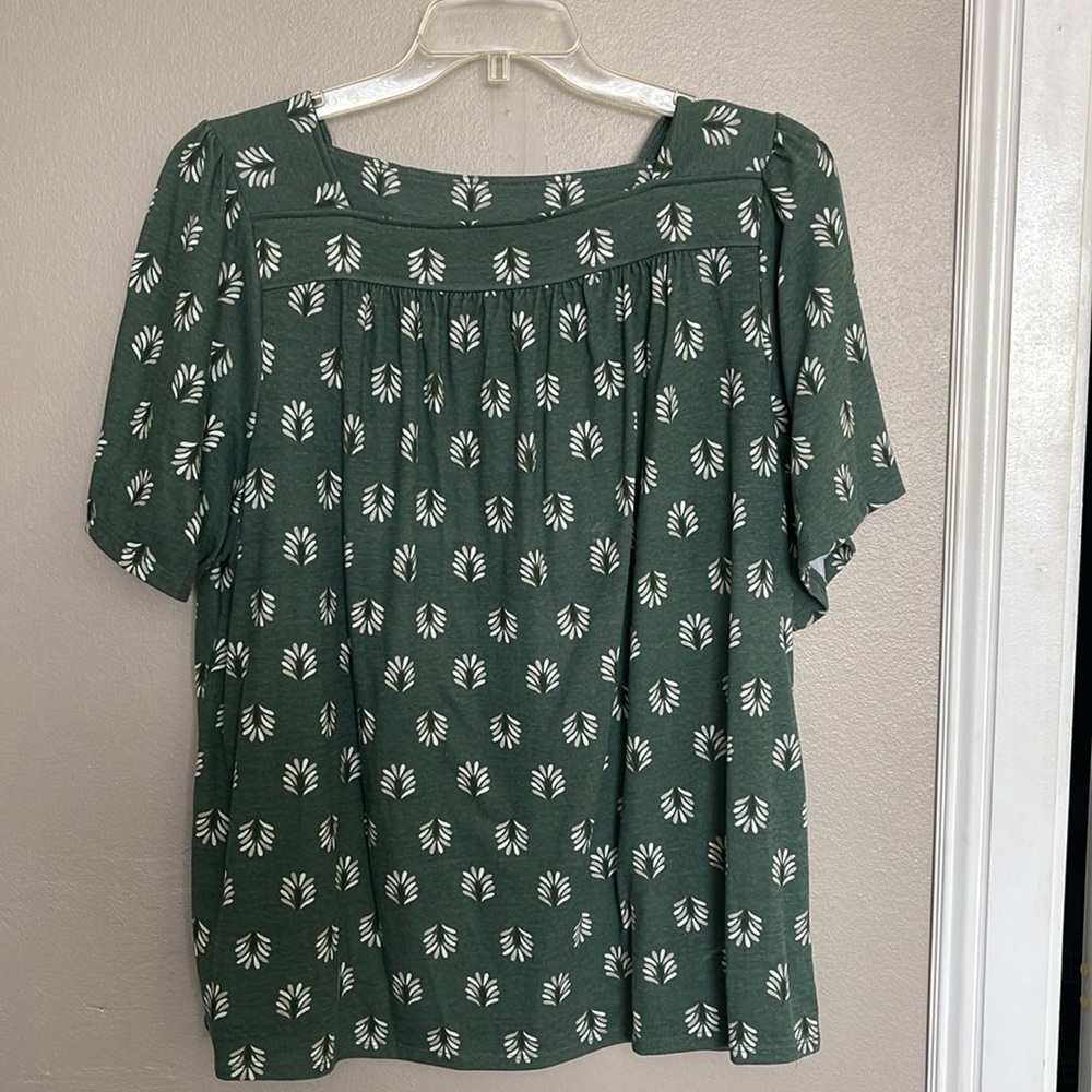 Croft & Barrow. 1x cotton blouse. Green